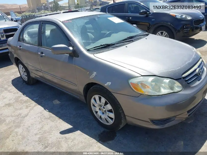 2003 Toyota Corolla Le VIN: 1NXBR32E33Z083490 Lot: 42623405