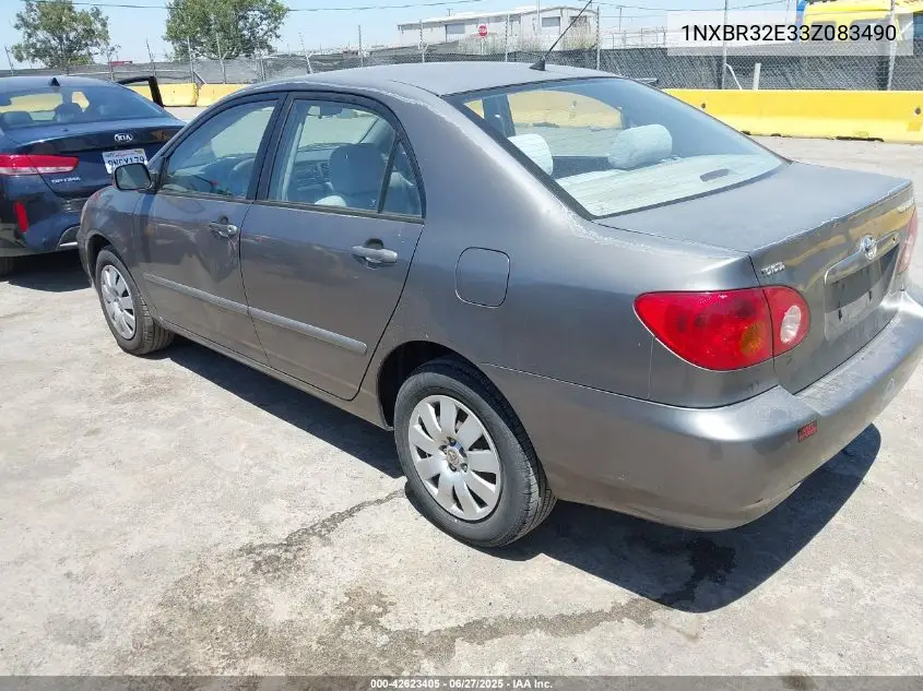 2003 Toyota Corolla Le VIN: 1NXBR32E33Z083490 Lot: 42623405