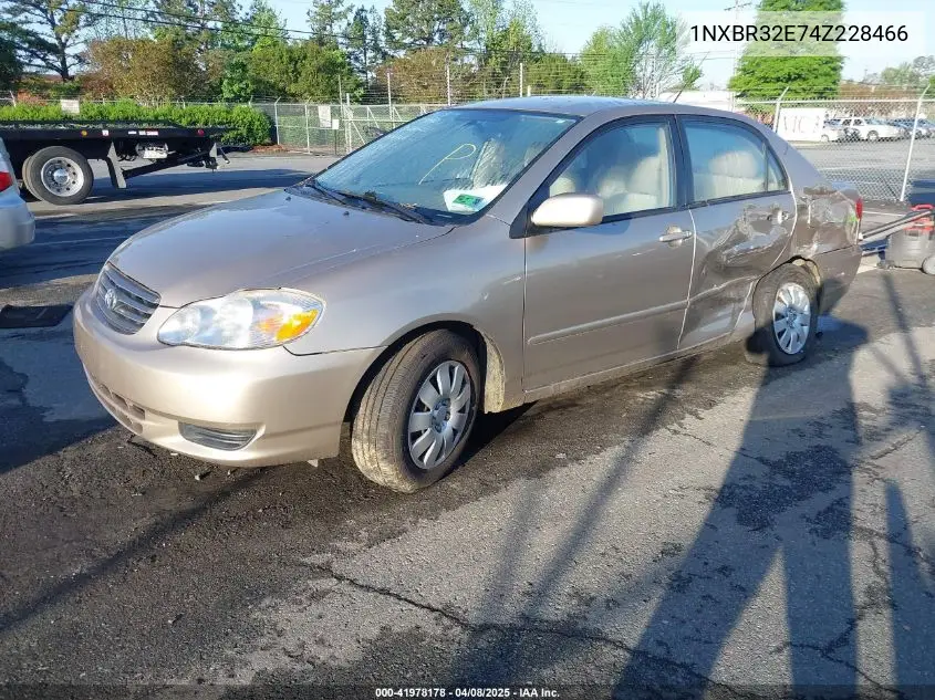 2004 Toyota Corolla Le VIN: 1NXBR32E74Z228466 Lot: 41978178