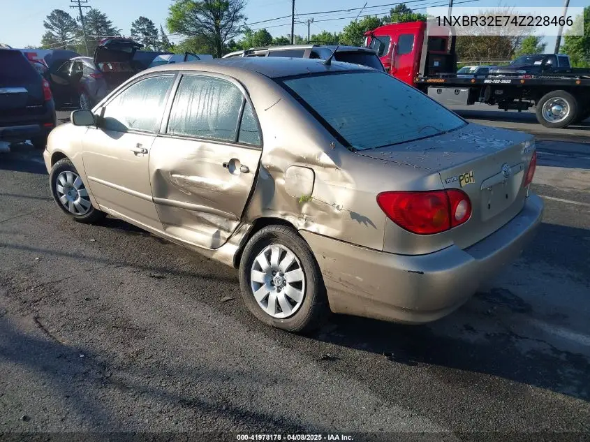 2004 Toyota Corolla Le VIN: 1NXBR32E74Z228466 Lot: 41978178