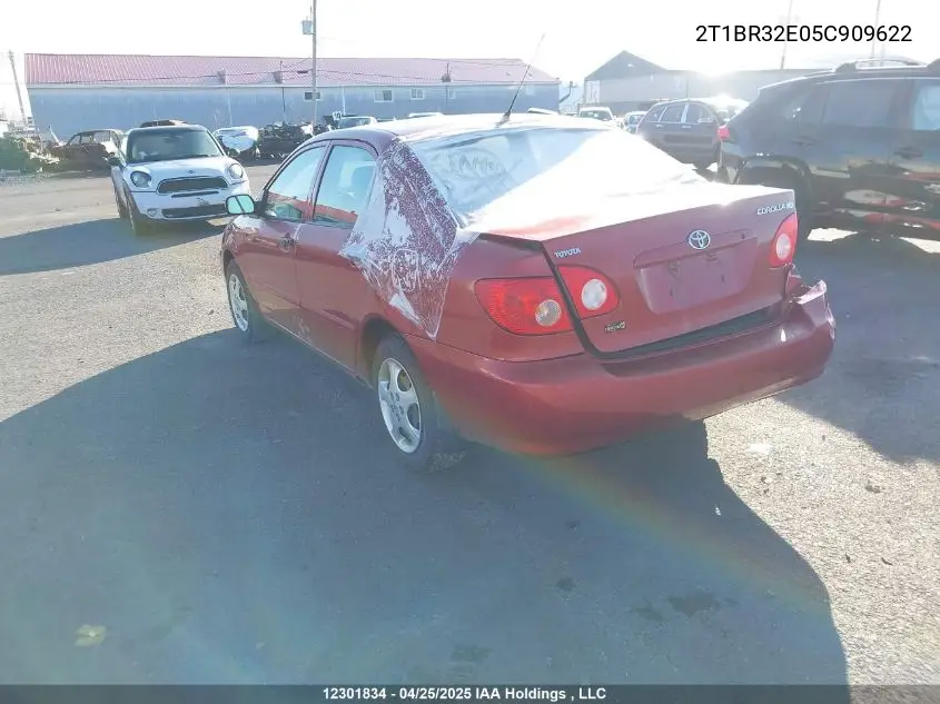 2005 Toyota Corolla S VIN: 2T1BR32E05C909622 Lot: 12301834X