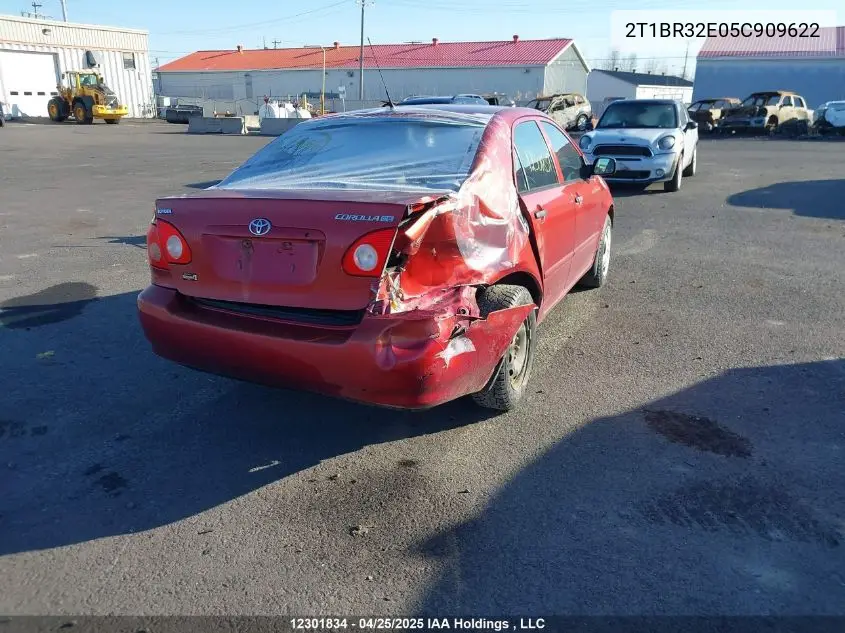 2005 Toyota Corolla S VIN: 2T1BR32E05C909622 Lot: 12301834X