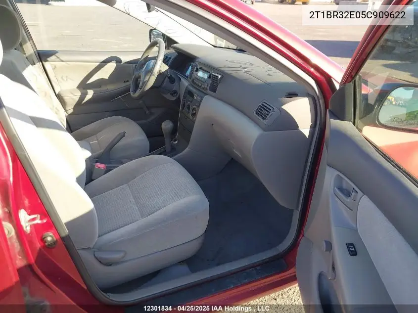 2005 Toyota Corolla S VIN: 2T1BR32E05C909622 Lot: 12301834X