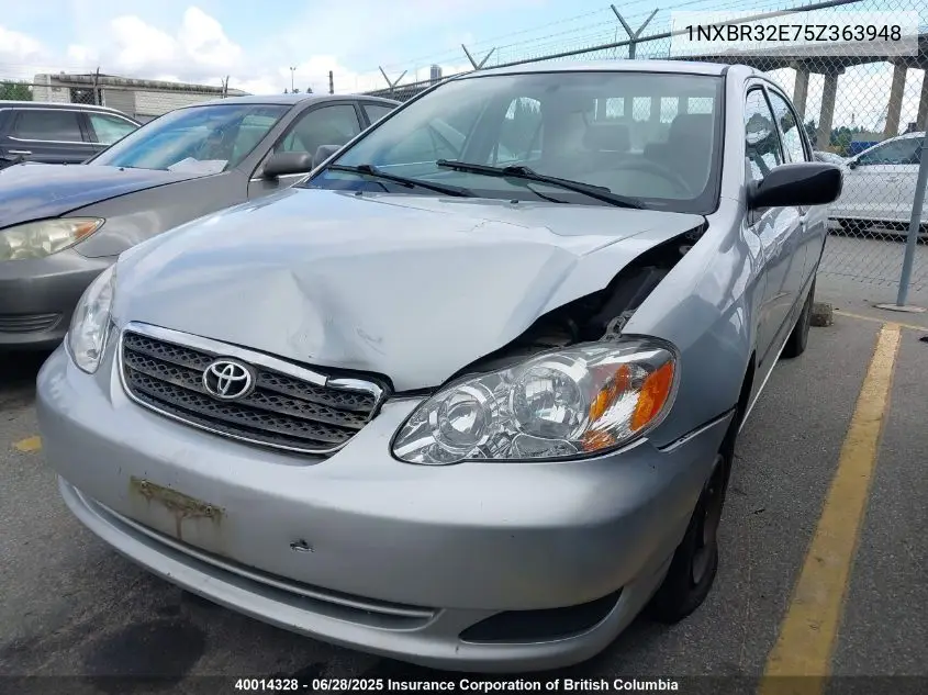2005 Toyota Corolla Ce/Le/S VIN: 1NXBR32E75Z363948 Lot: 40014328
