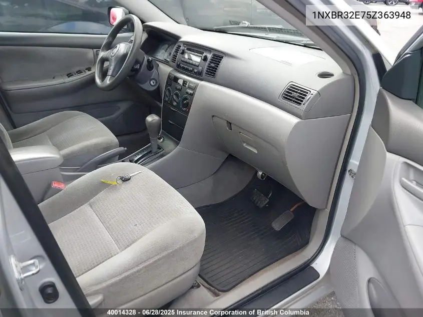 2005 Toyota Corolla Ce/Le/S VIN: 1NXBR32E75Z363948 Lot: 40014328