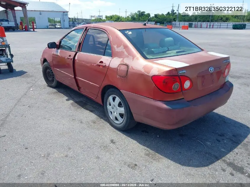 2005 Toyota Corolla Ce VIN: 2T1BR32E35C322122 Lot: 42206966
