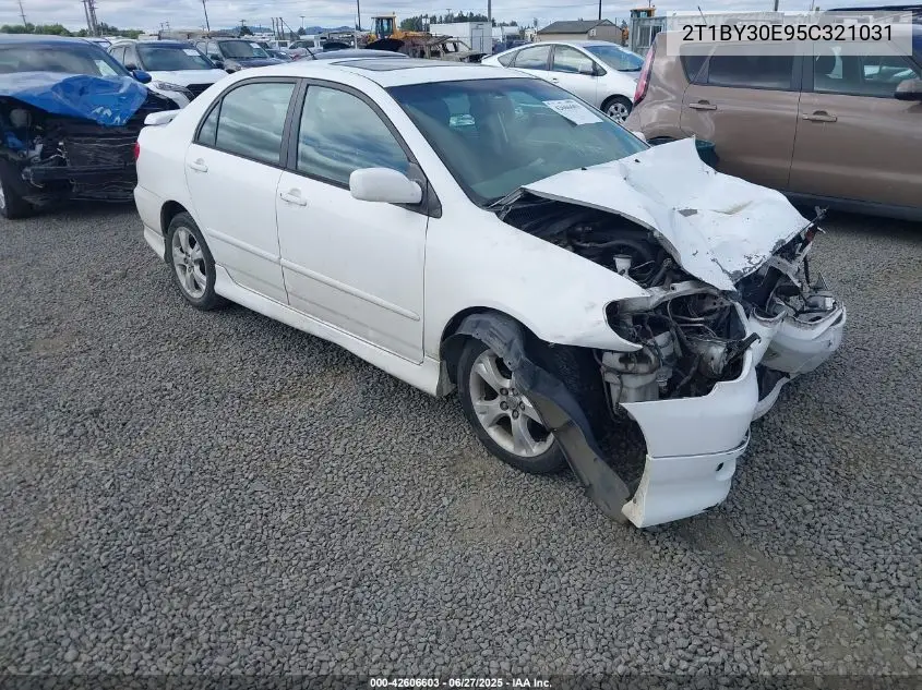 2005 Toyota Corolla Xrs VIN: 2T1BY30E95C321031 Lot: 42606603