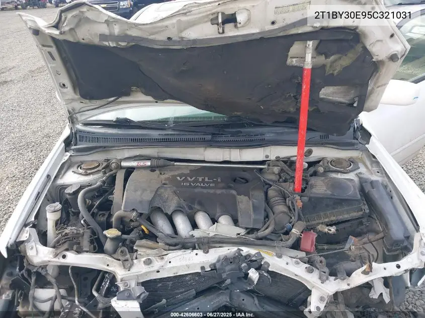 2005 Toyota Corolla Xrs VIN: 2T1BY30E95C321031 Lot: 42606603