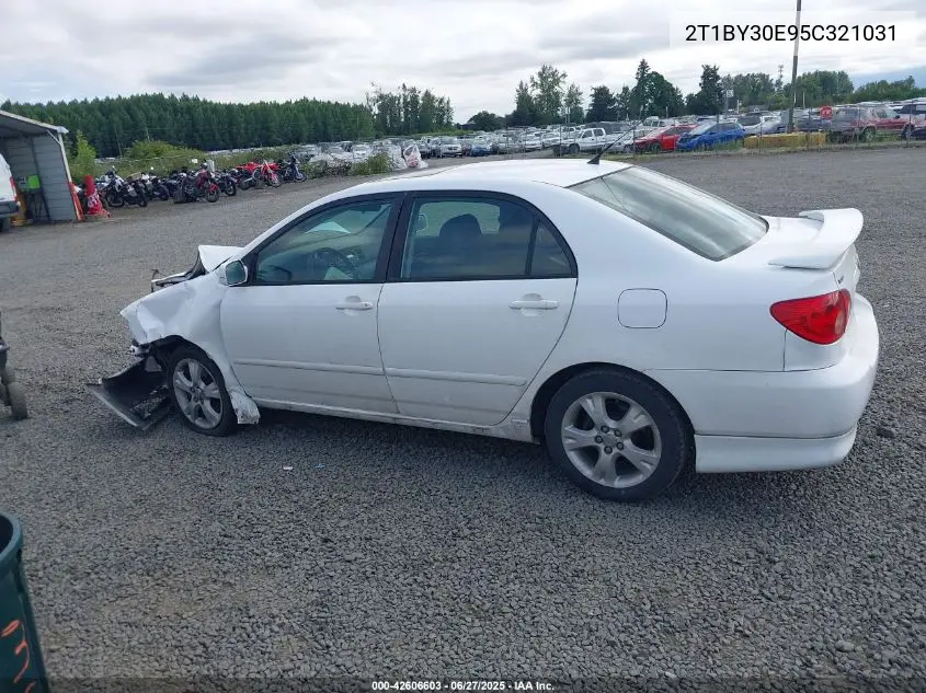 2005 Toyota Corolla Xrs VIN: 2T1BY30E95C321031 Lot: 42606603