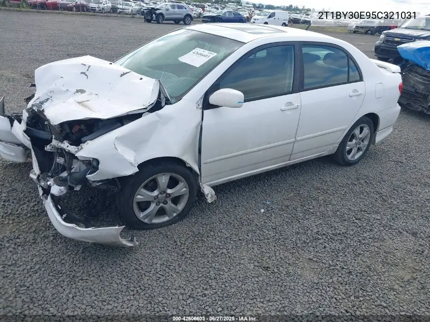 2005 Toyota Corolla Xrs VIN: 2T1BY30E95C321031 Lot: 42606603
