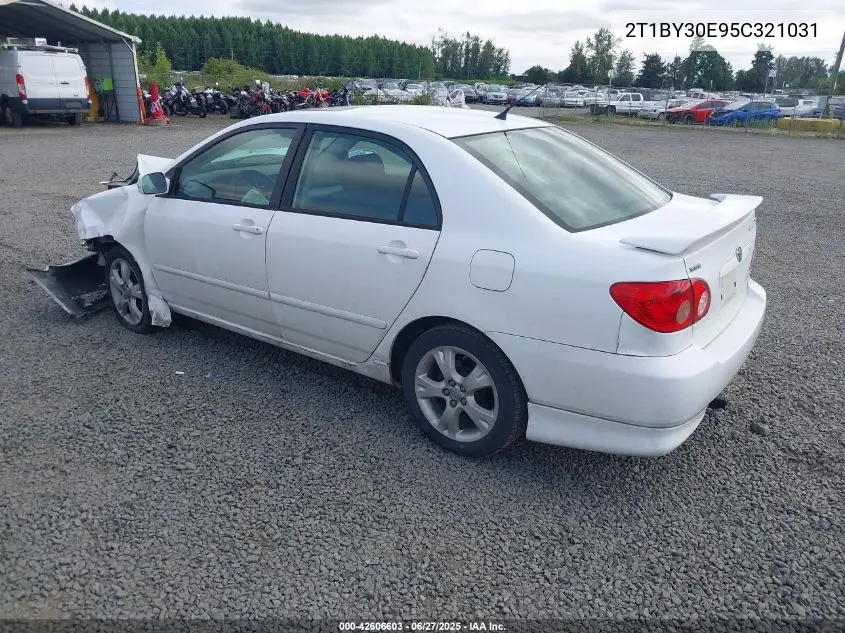 2005 Toyota Corolla Xrs VIN: 2T1BY30E95C321031 Lot: 42606603