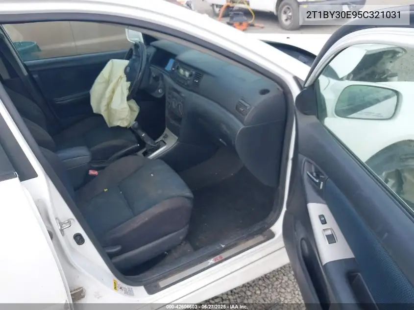 2005 Toyota Corolla Xrs VIN: 2T1BY30E95C321031 Lot: 42606603