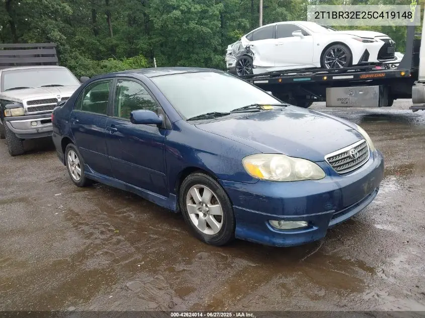2005 Toyota Corolla S VIN: 2T1BR32E25C419148 Lot: 42624014