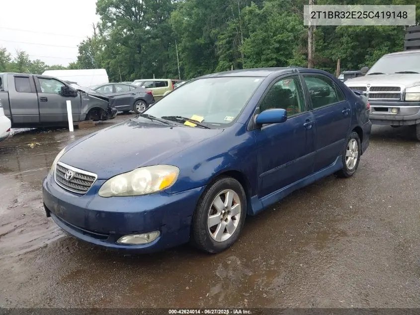 2005 Toyota Corolla S VIN: 2T1BR32E25C419148 Lot: 42624014