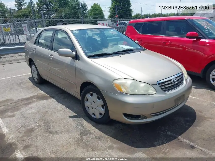 2005 Toyota Corolla Ce/Le/S VIN: 1NXBR32E85Z517700 Lot: 42631807