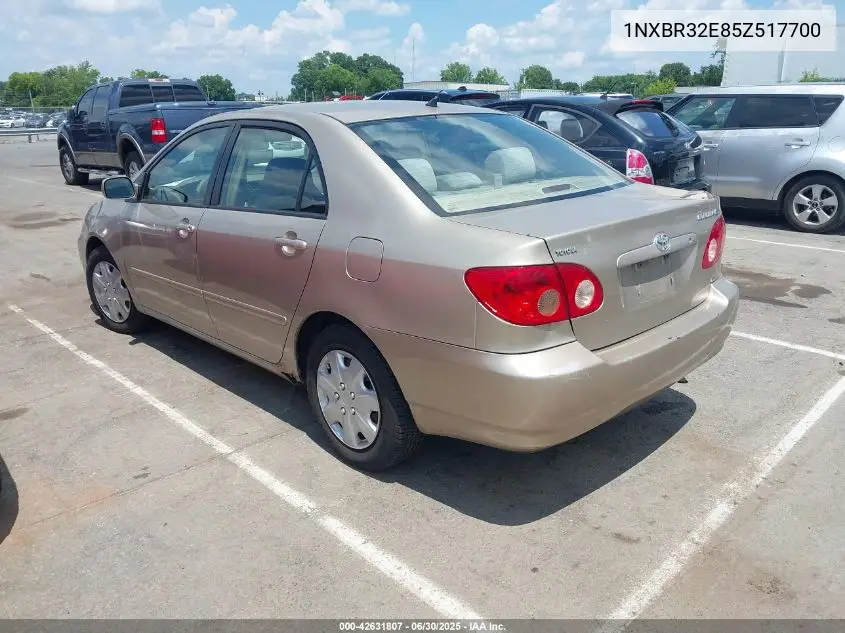 2005 Toyota Corolla Ce/Le/S VIN: 1NXBR32E85Z517700 Lot: 42631807