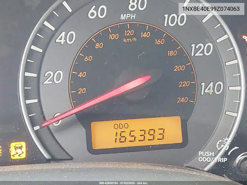2009 Toyota Corolla Xrs VIN: 1NXBE40E99Z074063 Lot: 42630154