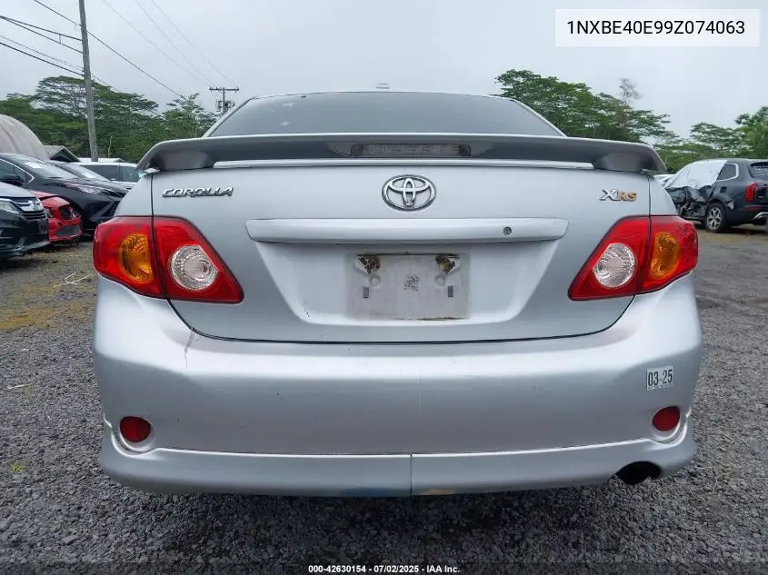 2009 Toyota Corolla Xrs VIN: 1NXBE40E99Z074063 Lot: 42630154