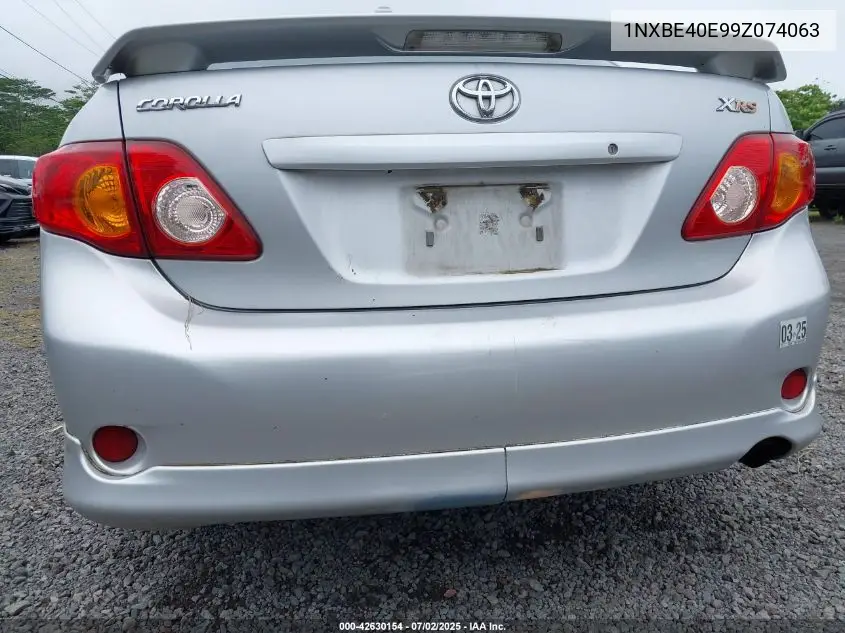 2009 Toyota Corolla Xrs VIN: 1NXBE40E99Z074063 Lot: 42630154