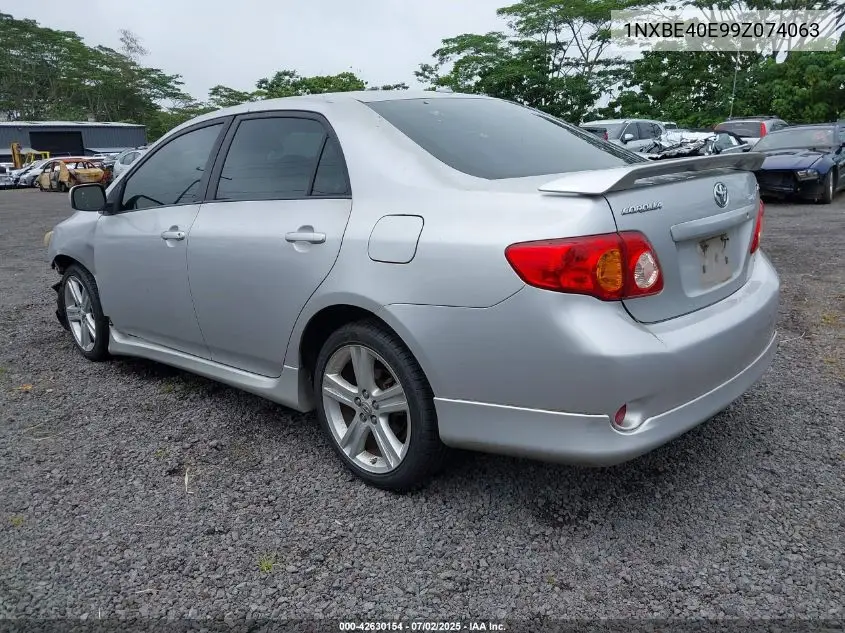 2009 Toyota Corolla Xrs VIN: 1NXBE40E99Z074063 Lot: 42630154