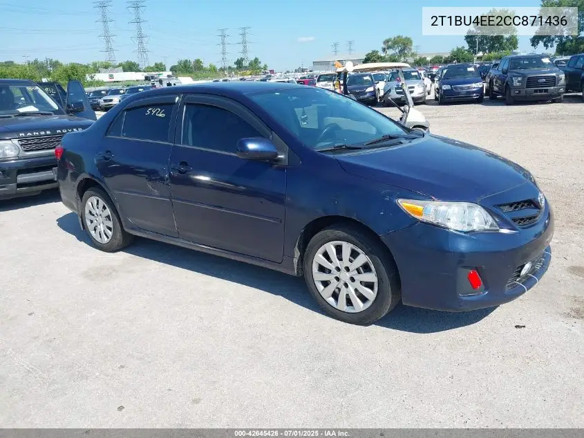 2T1BU4EE2CC871436 2012 Toyota Corolla Le