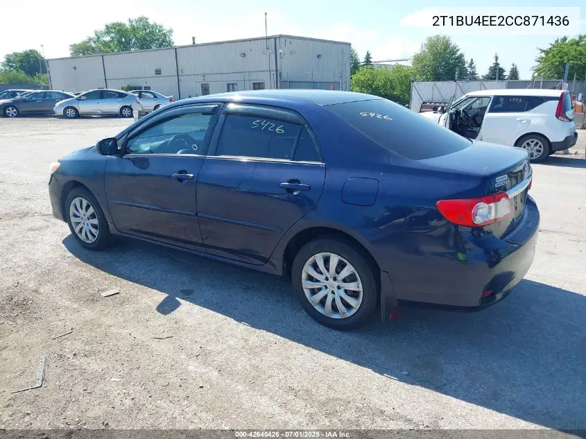 2T1BU4EE2CC871436 2012 Toyota Corolla Le