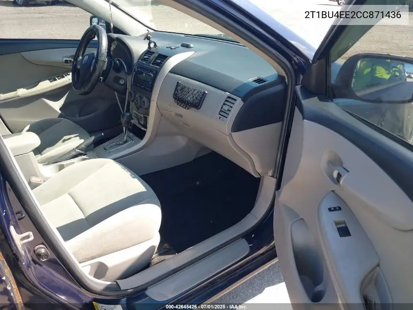 2T1BU4EE2CC871436 2012 Toyota Corolla Le