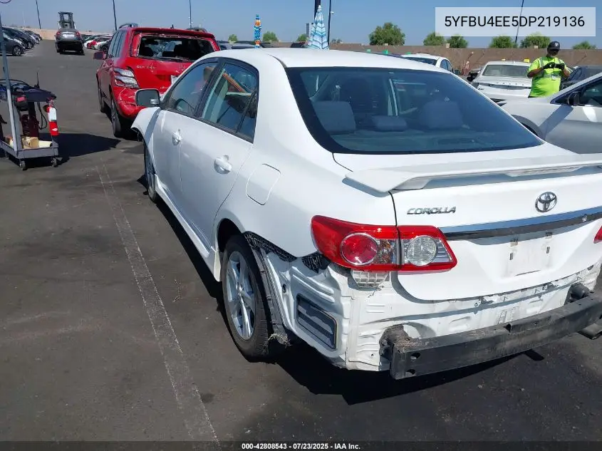 2013 Toyota Corolla S VIN: 5YFBU4EE5DP219136 Lot: 42808543