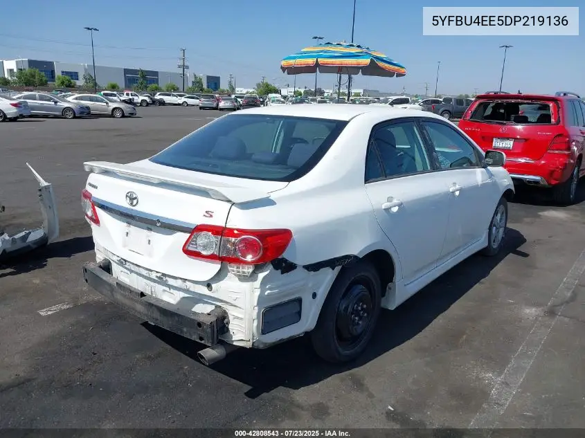 2013 Toyota Corolla S VIN: 5YFBU4EE5DP219136 Lot: 42808543