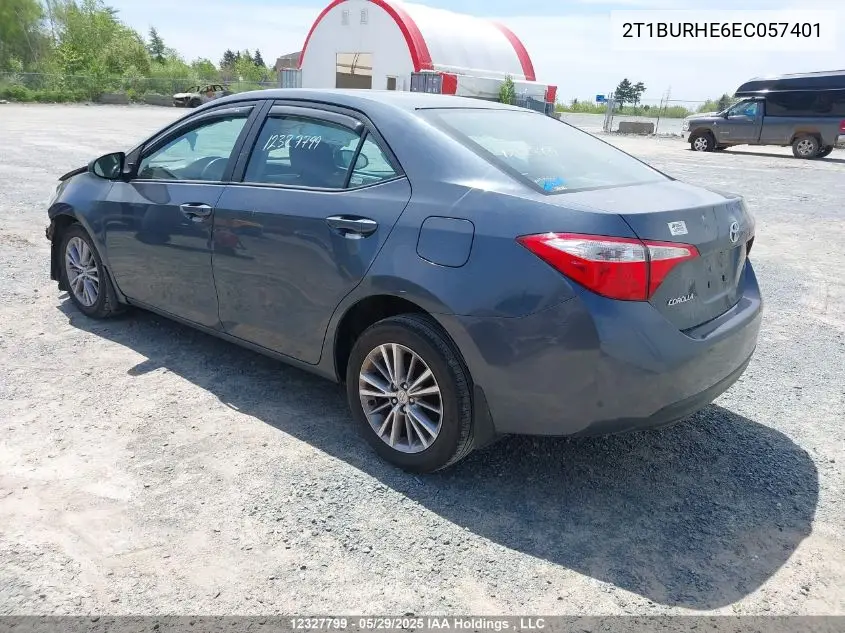 2014 Toyota Corolla L/Le/Le Pls/Prm/S/S Pls VIN: 2T1BURHE6EC057401 Lot: 12327799