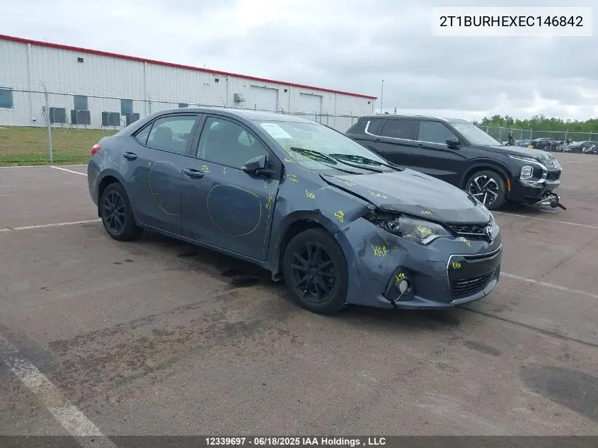 2014 Toyota Corolla S VIN: 2T1BURHEXEC146842 Lot: 12339697