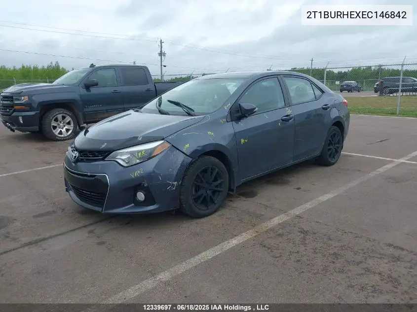 2014 Toyota Corolla S VIN: 2T1BURHEXEC146842 Lot: 12339697