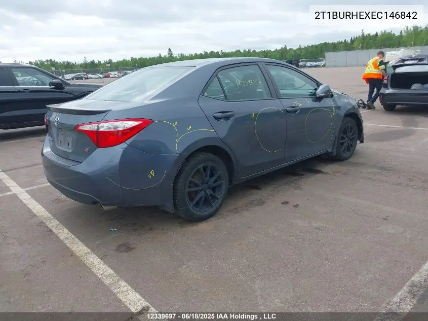 2014 Toyota Corolla S VIN: 2T1BURHEXEC146842 Lot: 12339697