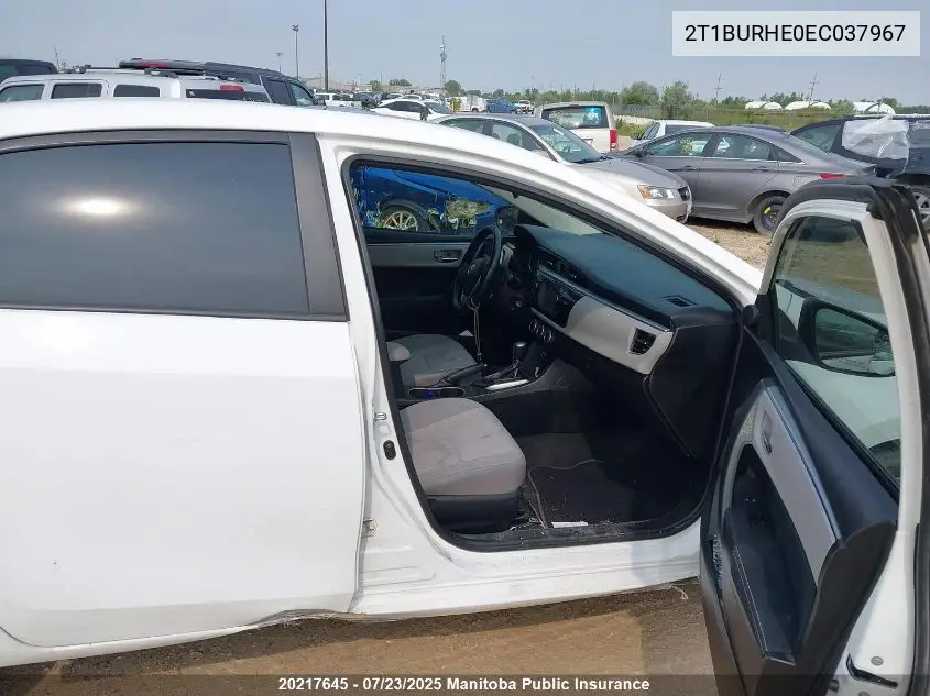 2014 Toyota Corolla L VIN: 2T1BURHE0EC037967 Lot: 20217645