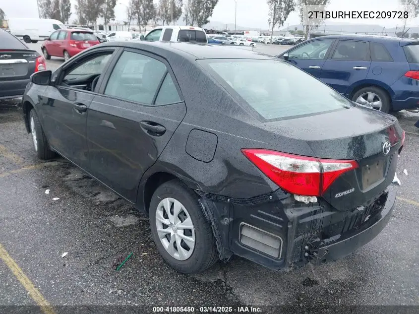 2014 Toyota Corolla L VIN: 2T1BURHEXEC209728 Lot: 41805450