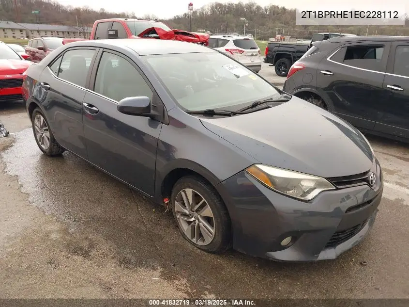 2014 Toyota Corolla Le Eco Plus VIN: 2T1BPRHE1EC228112 Lot: 41832719