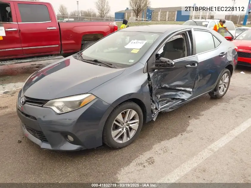 2014 Toyota Corolla Le Eco Plus VIN: 2T1BPRHE1EC228112 Lot: 41832719