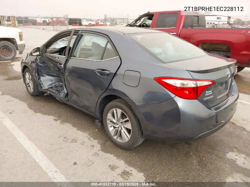 2014 Toyota Corolla Le Eco Plus VIN: 2T1BPRHE1EC228112 Lot: 41832719