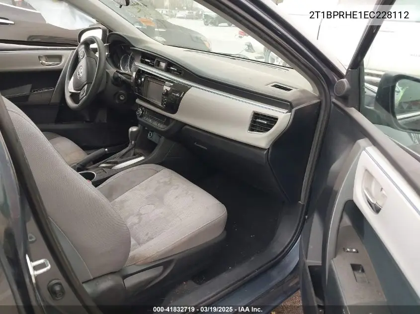 2014 Toyota Corolla Le Eco Plus VIN: 2T1BPRHE1EC228112 Lot: 41832719