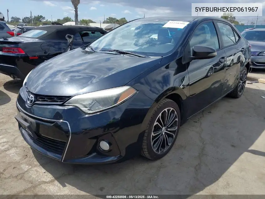 2014 Toyota Corolla S Plus VIN: 5YFBURHEXEP061967 Lot: 42258506