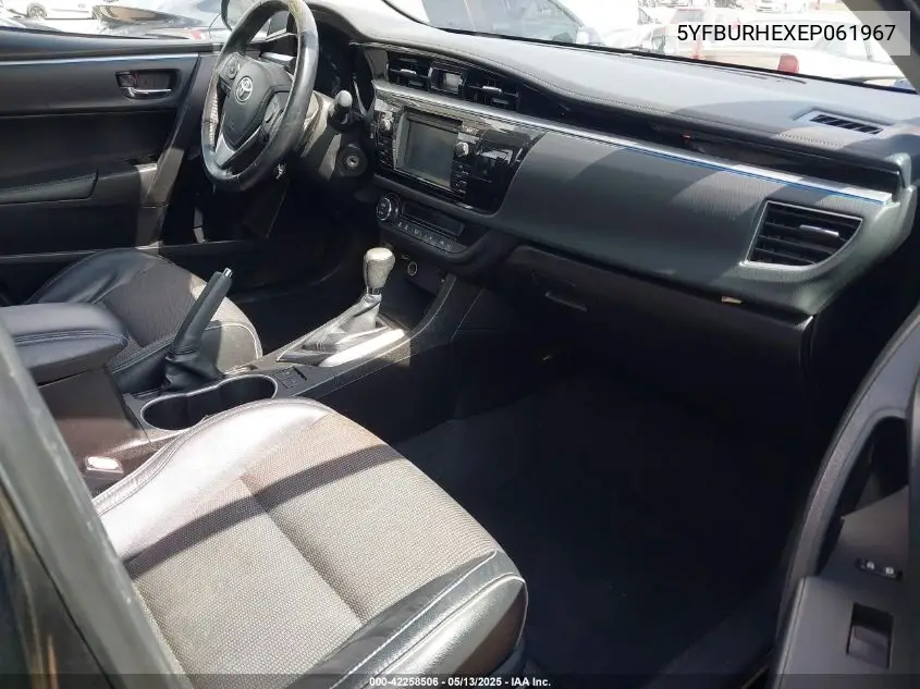 2014 Toyota Corolla S Plus VIN: 5YFBURHEXEP061967 Lot: 42258506