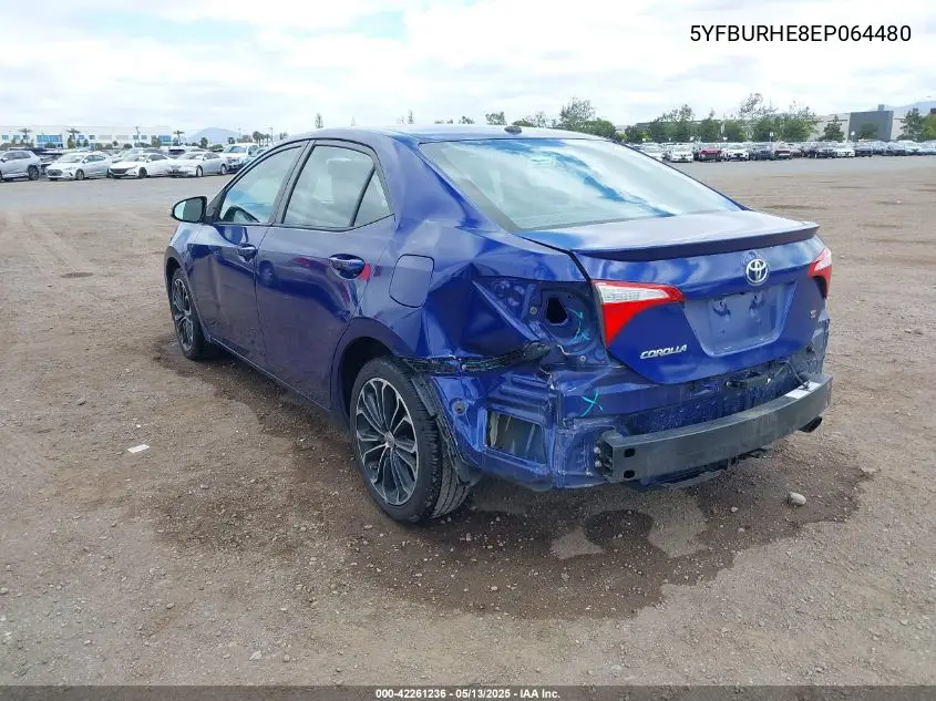 5yfburhe8ep064480 5YFBURHE8EP064480 2014 Toyota Corolla S Premium