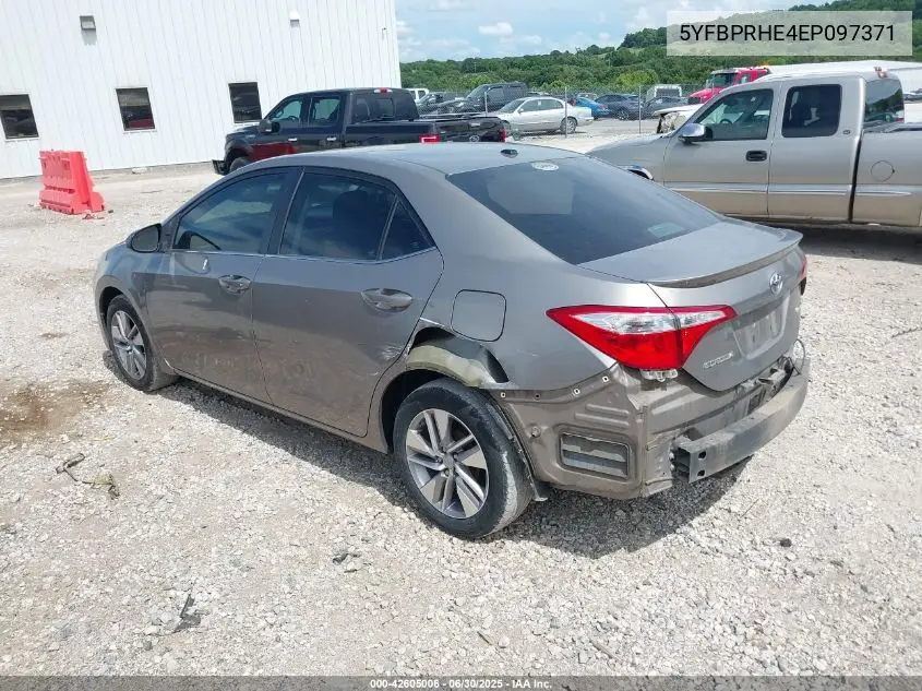2014 Toyota Corolla Le Eco Premium VIN: 5YFBPRHE4EP097371 Lot: 42605006
