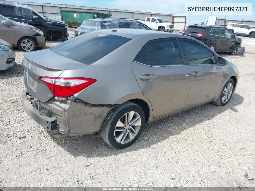 2014 Toyota Corolla Le Eco Premium VIN: 5YFBPRHE4EP097371 Lot: 42605006