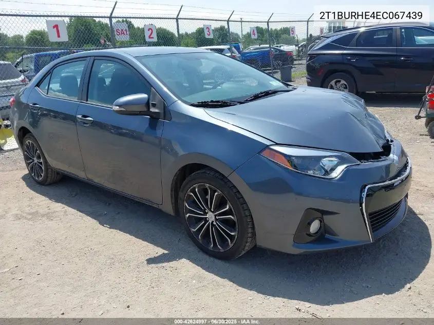 2014 Toyota Corolla S Plus VIN: 2T1BURHE4EC067439 Lot: 42624997