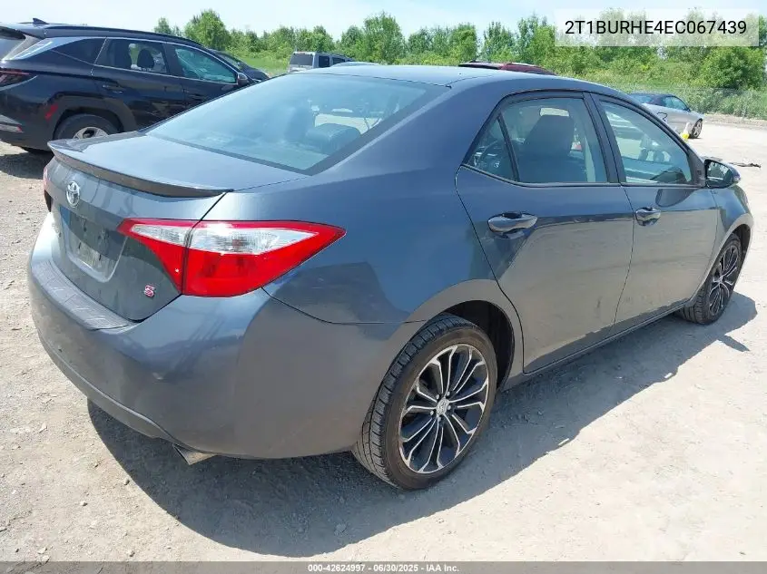 2014 Toyota Corolla S Plus VIN: 2T1BURHE4EC067439 Lot: 42624997