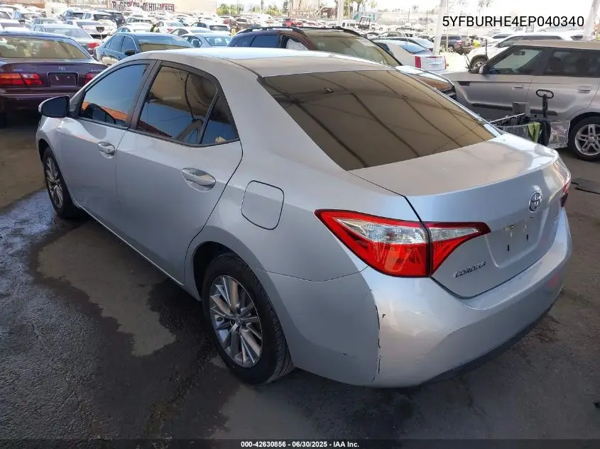 2014 Toyota Corolla Le Plus VIN: 5YFBURHE4EP040340 Lot: 42630856