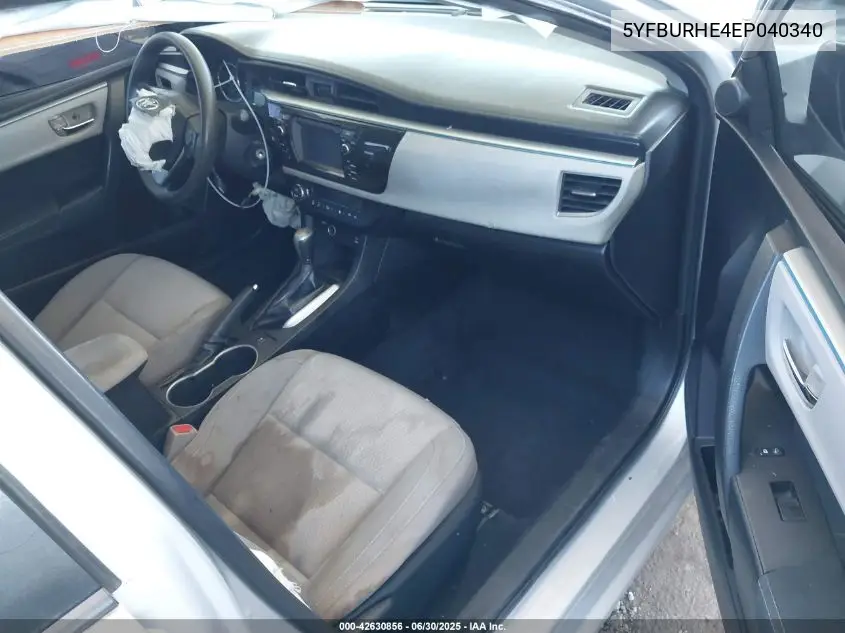 2014 Toyota Corolla Le Plus VIN: 5YFBURHE4EP040340 Lot: 42630856