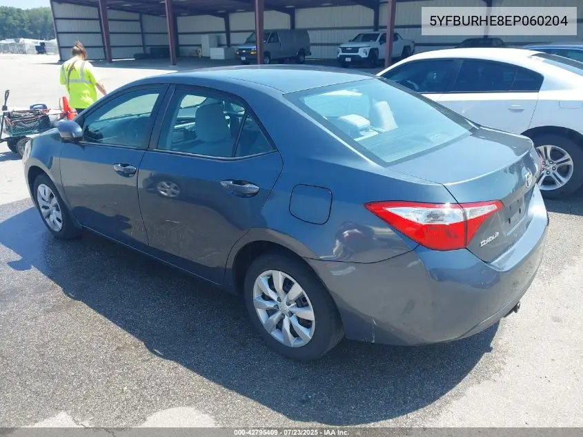 2014 Toyota Corolla Le VIN: 5YFBURHE8EP060204 Lot: 42795409