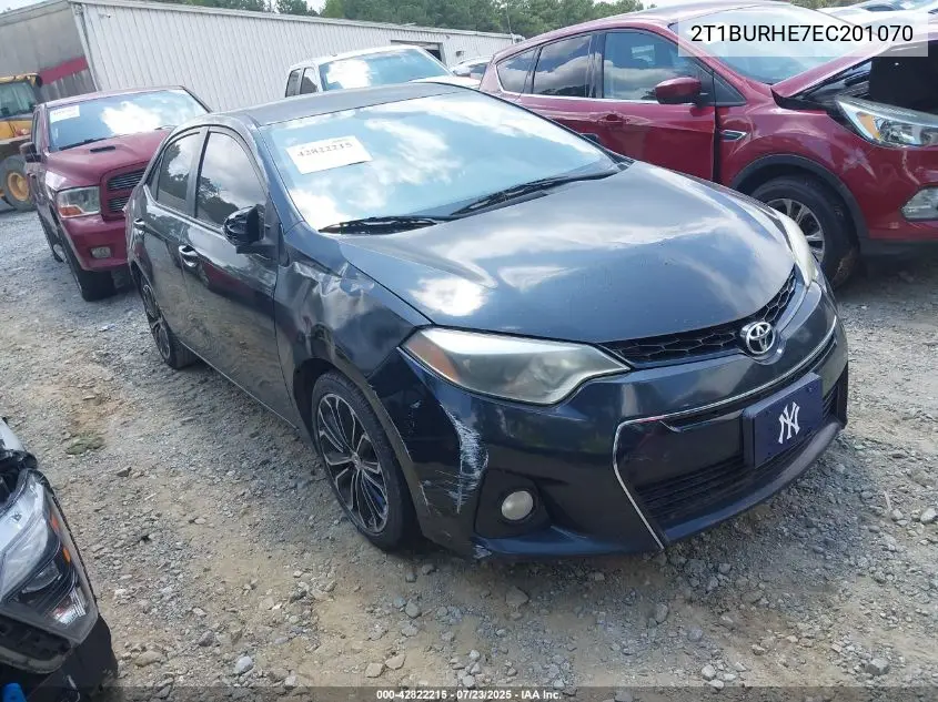 2014 Toyota Corolla S Plus VIN: 2T1BURHE7EC201070 Lot: 42822215